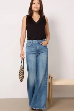 Jeans<GOOD AMERICAN Good Waist Palazzo Seamed Indigo659