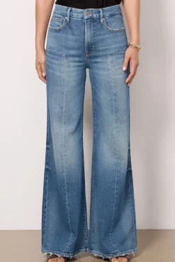 Jeans<GOOD AMERICAN Good Waist Palazzo Seamed Indigo659