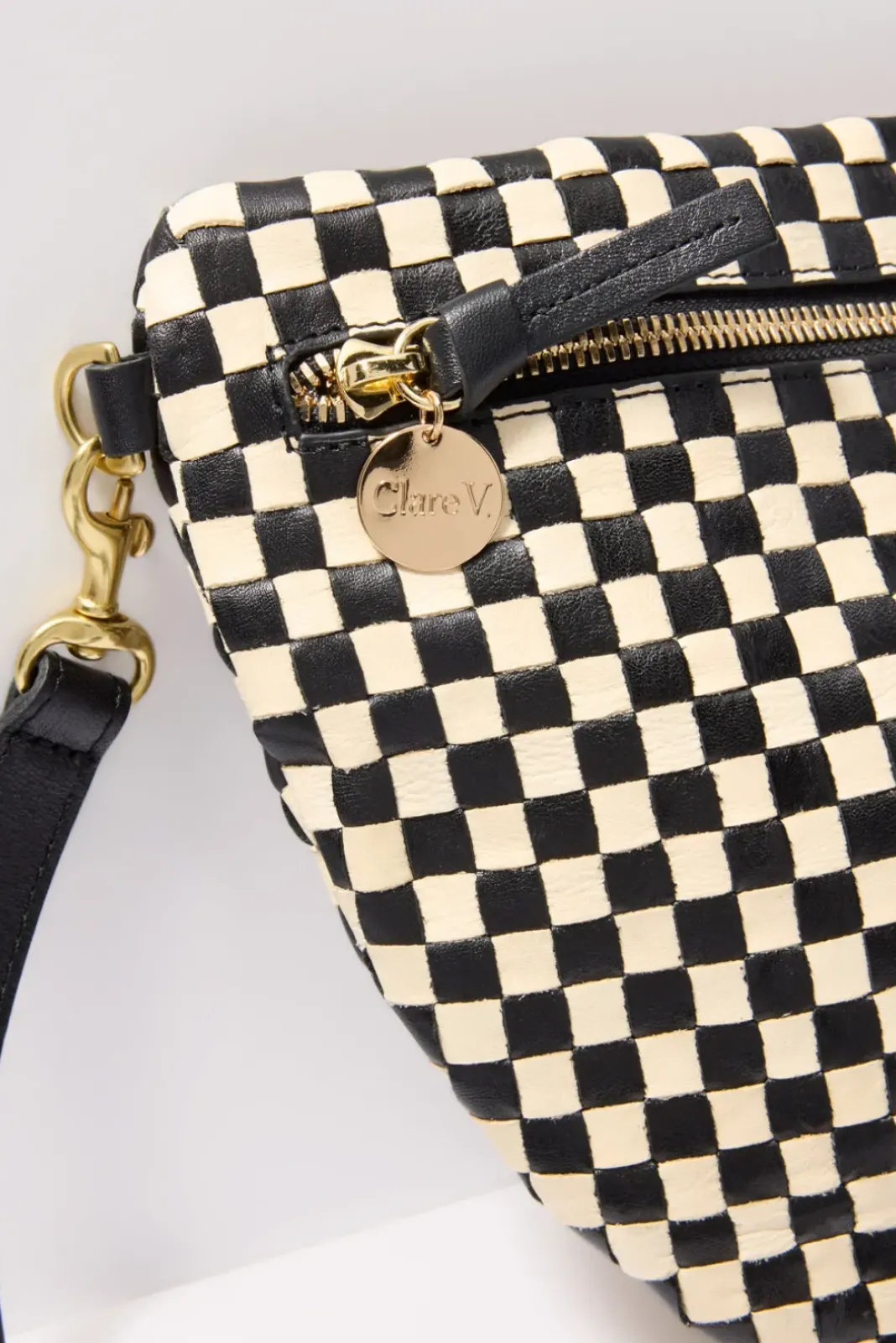 Bags<CLARE V. Grande Fanny Black/Creamcheck