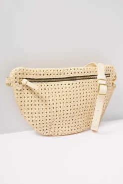 Bags<CLARE V. Grande Fanny Creamrattan