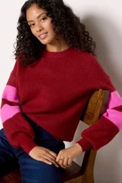 Sweaters<JOHN + JENN Greta Pullover Rosewood/Burgundy