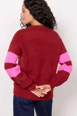 Sweaters<JOHN + JENN Greta Pullover Rosewood/Burgundy