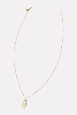 Jewelry<GORJANA Griffin Dog Tag Necklace Gold