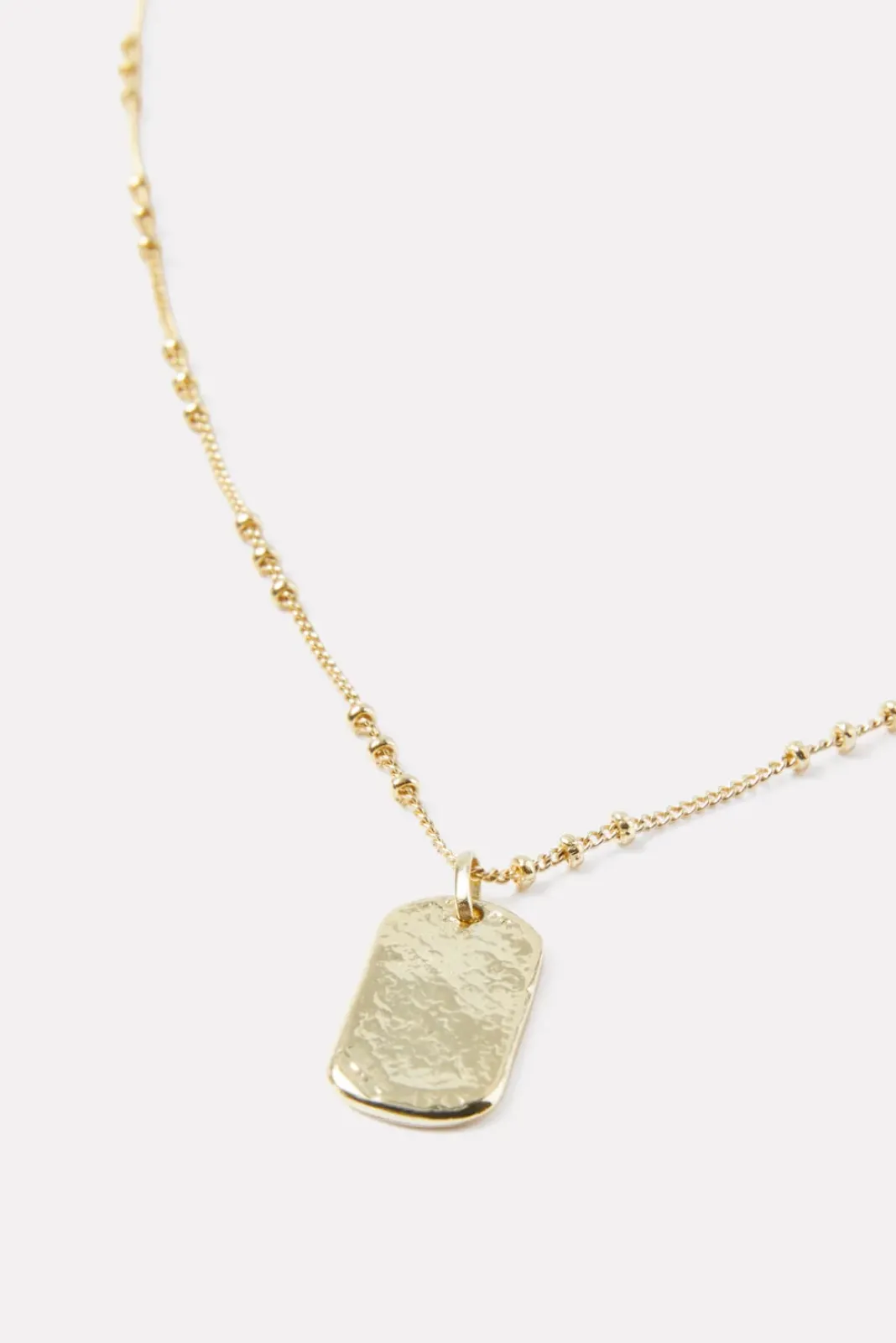 Jewelry<GORJANA Griffin Dog Tag Necklace Gold