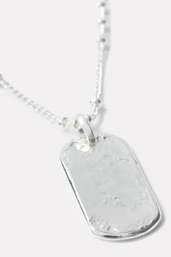 Jewelry<GORJANA Griffin Dog Tag Necklace Silver