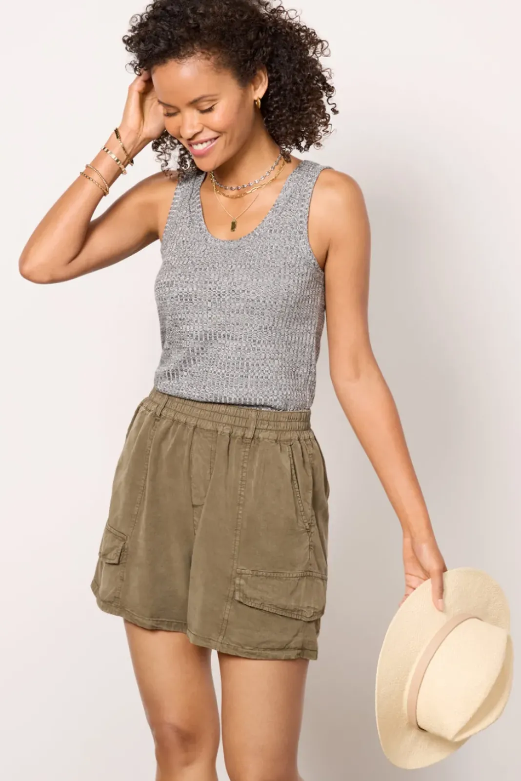 Tops & Tees<EVEREVE Hallie Marl Tank Greymulti