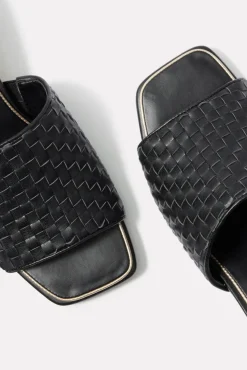 Shoes<SPLENDID FOOTWEAR Hampton Woven Heel Sandal Black