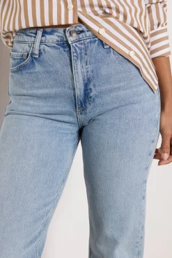 Jeans<RAG AND BONE Harlow Midrise Full Length Straight Bloomfield
