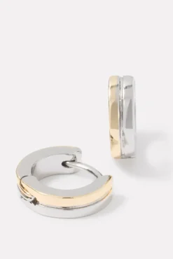 Jewelry<EVEREVE Harlyn Two Tone Huggies Gold/Silver