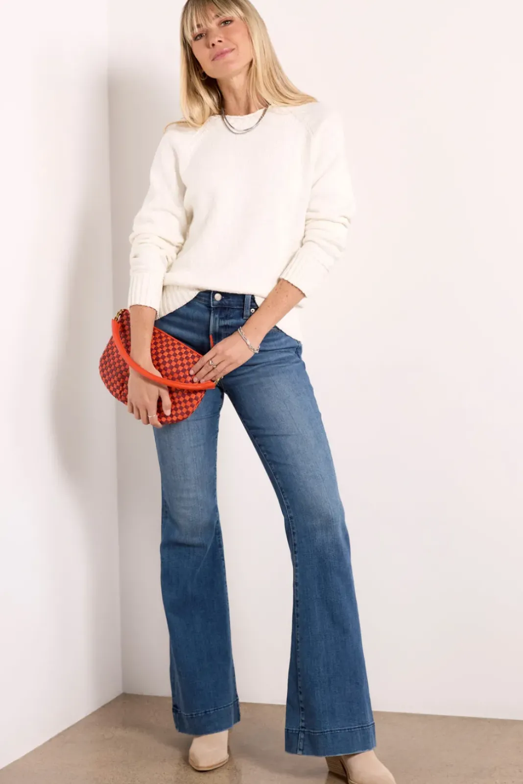 Sweaters<EVEREVE Harriett Roll Neck Pullover White