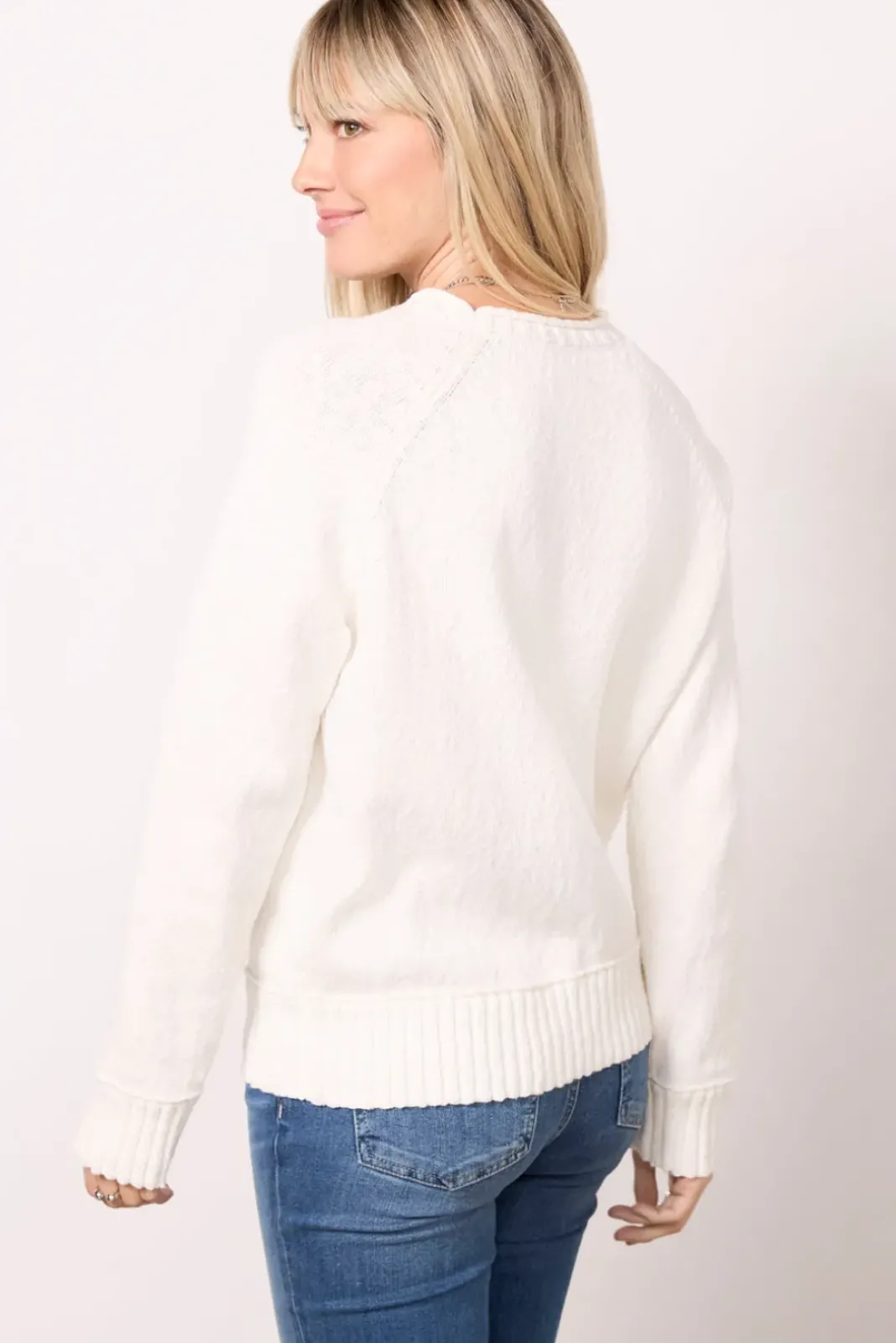 Sweaters<EVEREVE Harriett Roll Neck Pullover White