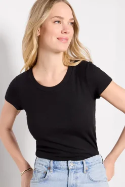 Tops & Tees<LNA Harrison Rib Tee Black