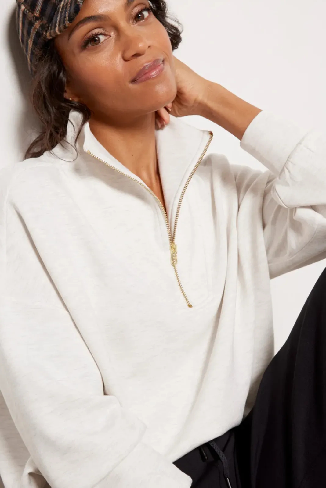 Sweatshirts<VARLEY Hawley Half Zip Sweat Ivml