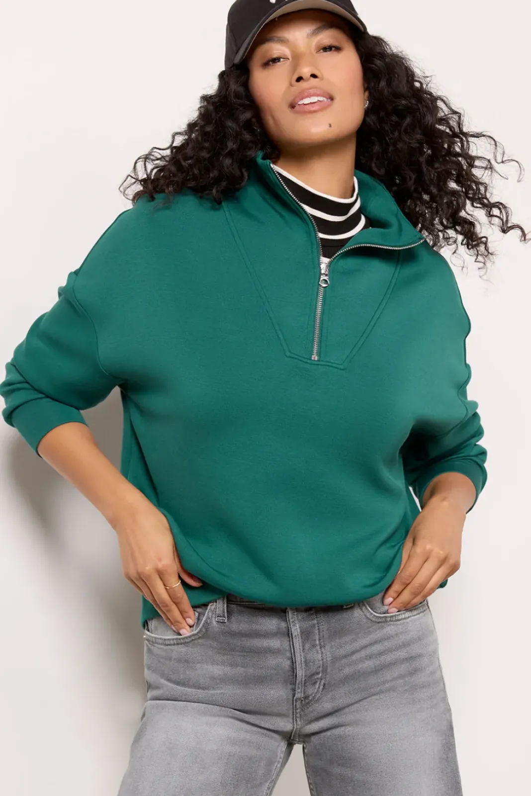 Sweatshirts<VARLEY Hawley Half Zip Sweat Forest