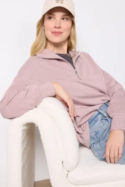 Sweatshirts<VARLEY Hawley Half Zip Sweat Mauvemarl