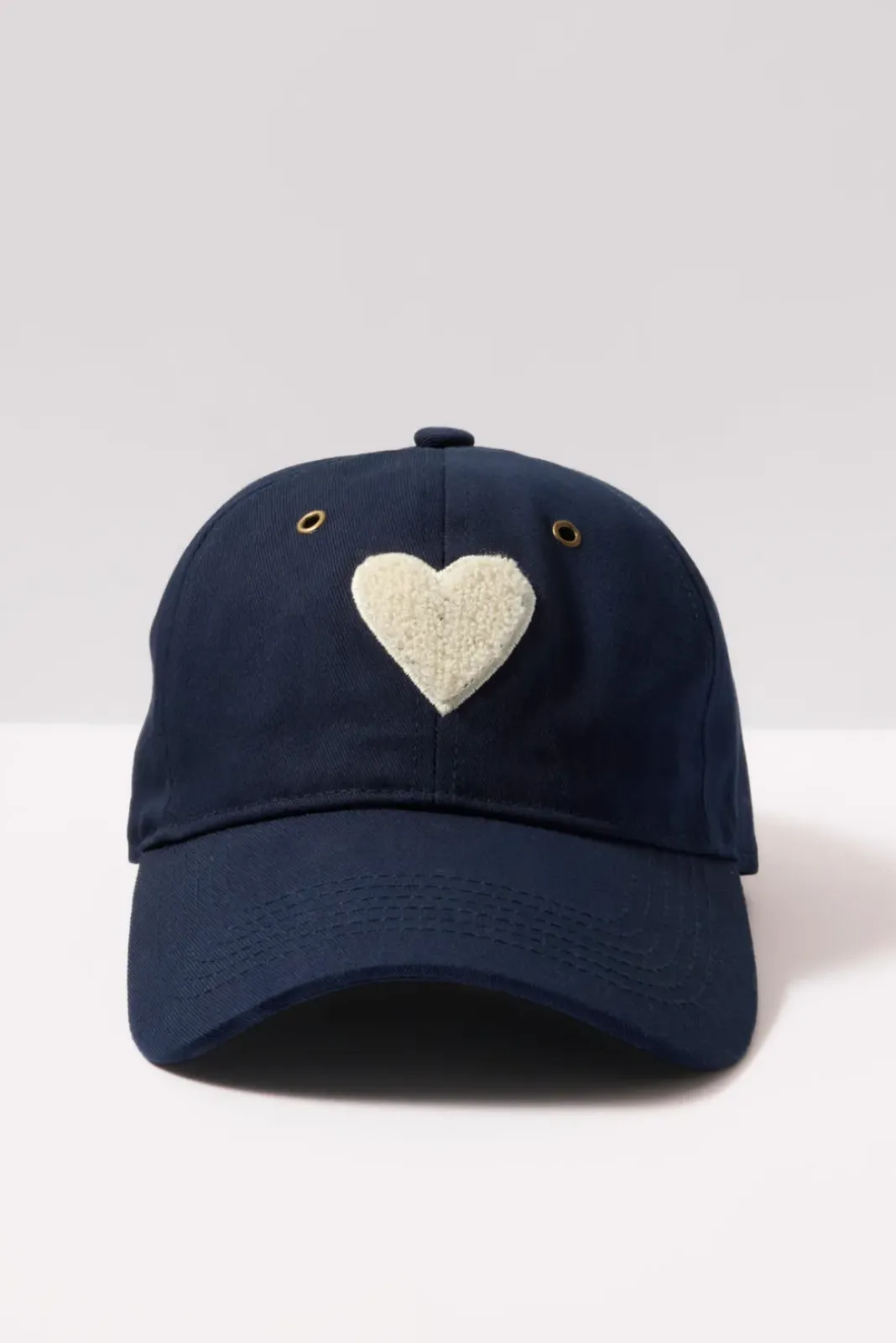 Hats<EVEREVE Heart Baseball Hat Navy