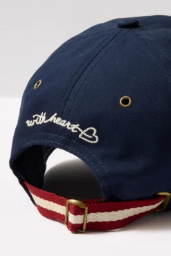 Hats<EVEREVE Heart Baseball Hat Navy