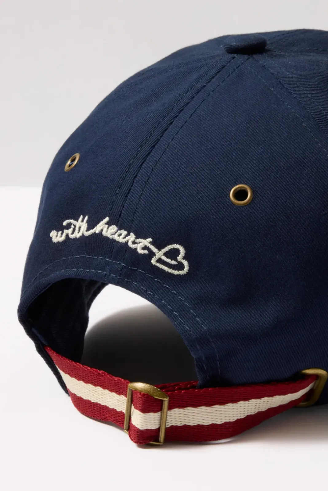 Hats<EVEREVE Heart Baseball Hat Navy