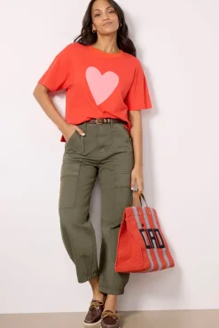 Tops & Tees<EVEREVE Heart Perfect Tee Red/Pink
