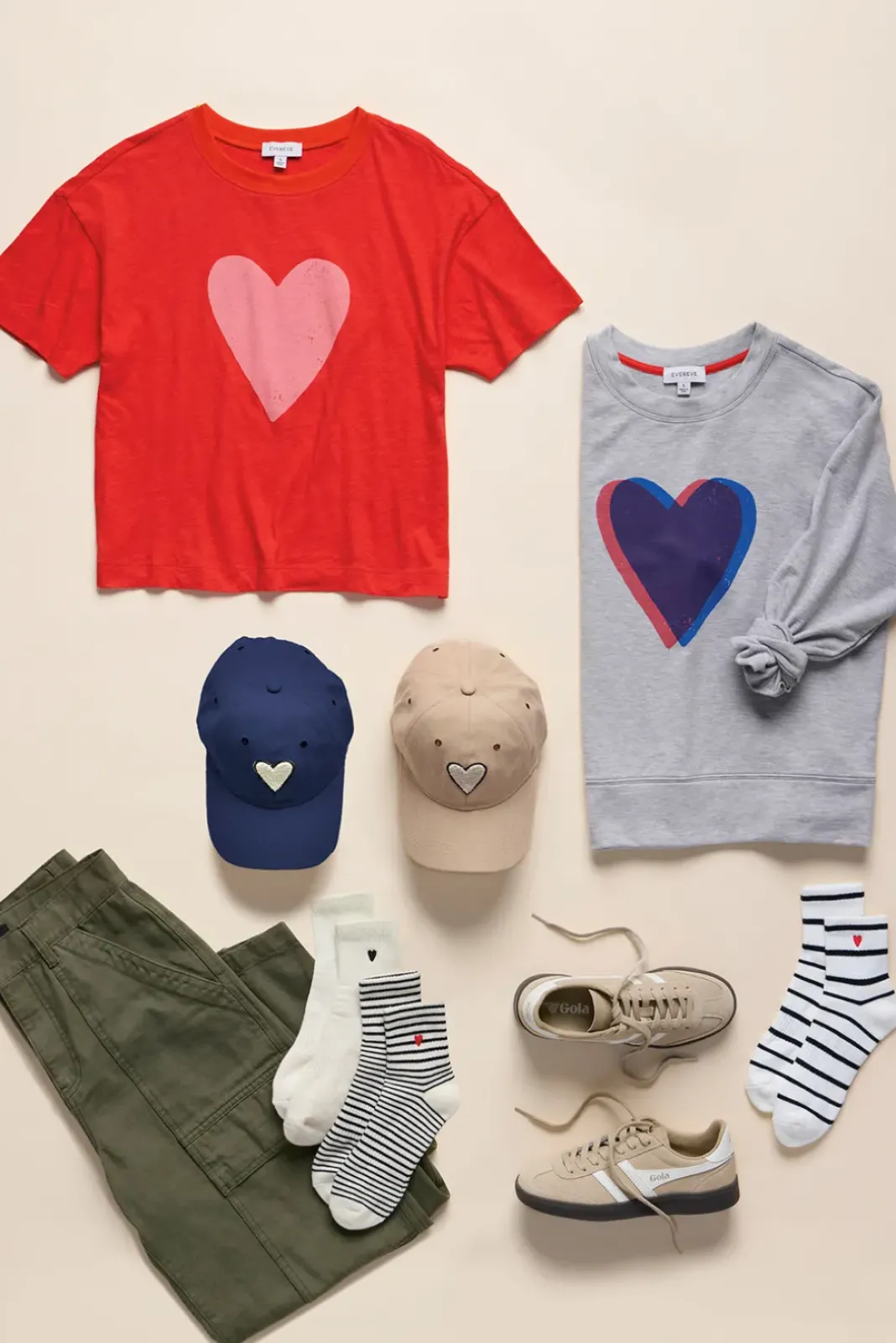 Sweatshirts<EVEREVE Heart Sweatshirt Grey/Blue
