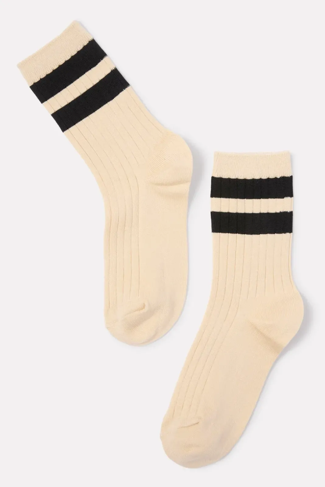 Socks<LE BON SHOPPE Her Varsity Socks Cream/Black
