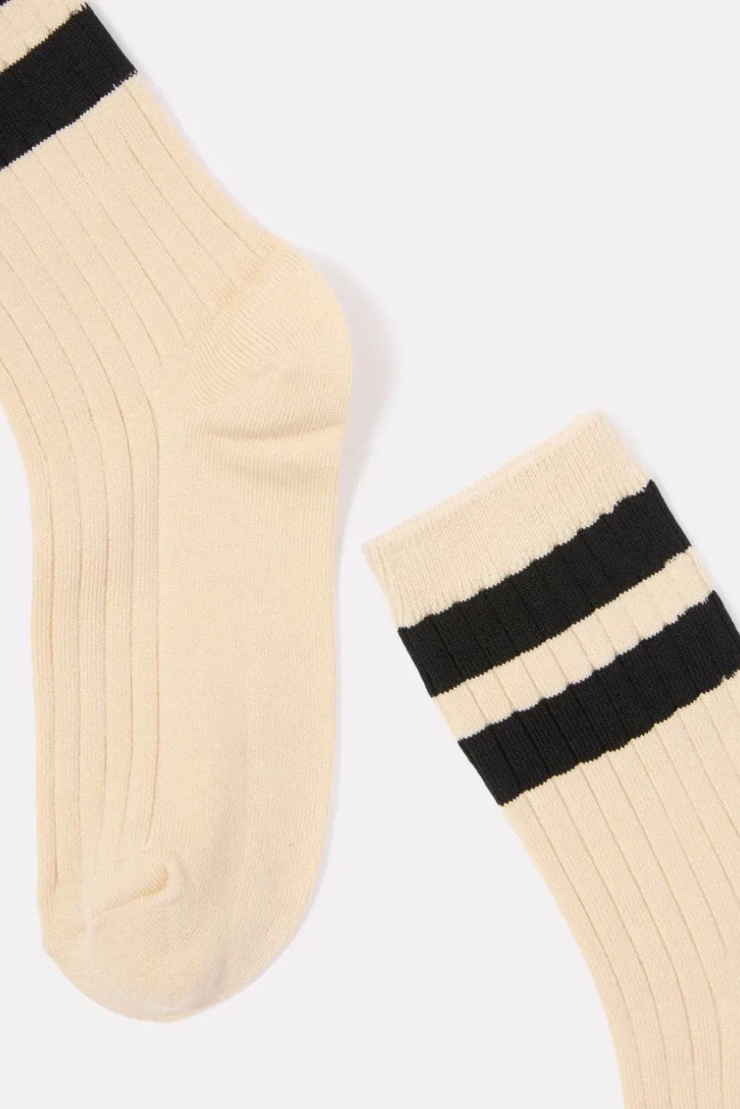 Socks<LE BON SHOPPE Her Varsity Socks Cream/Black