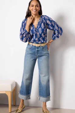 Tops & Tees<EMERSON FRY Heritage Top Pressedblueflowers