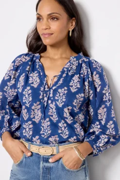 Tops & Tees<EMERSON FRY Heritage Top Pressedblueflowers
