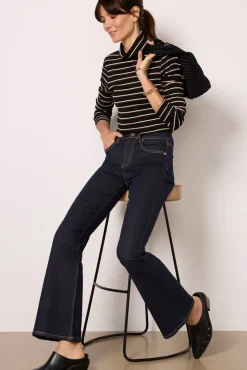 Jeans<EVEREVE High Rise Ever Flare Stayindigo
