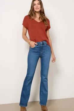 Jeans<PAIGE High Rise Laurel Canyon 32` Acapella