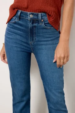 Jeans<PAIGE High Rise Laurel Canyon 32` Acapella