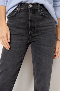 Jeans<AGOLDE High Rise Stove Pipe Metal