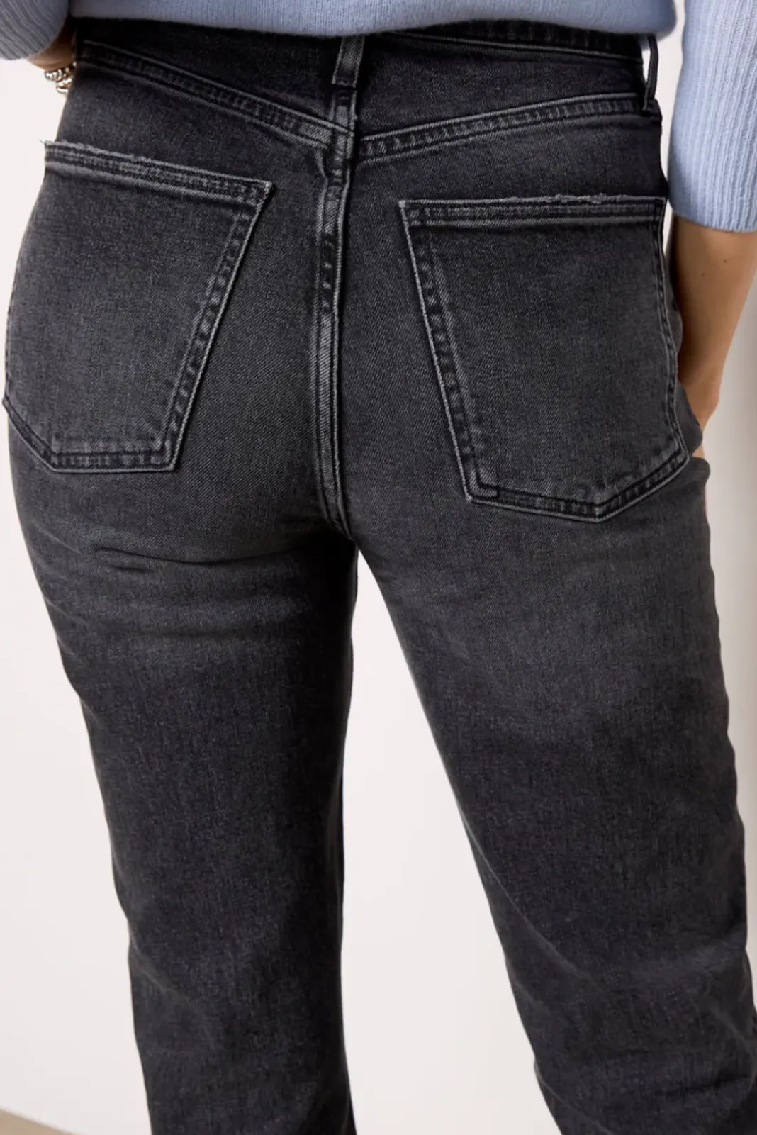Jeans<AGOLDE High Rise Stove Pipe Metal