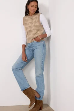 Sweaters<FAHERTY Highland Fair Isle Sweater Vest Sugarcookie