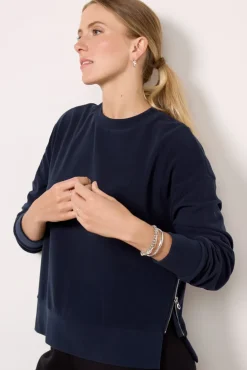 Sweatshirts<VARLEY Horton Side Zip Midlayer Darksapphire