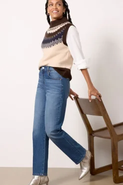 Sweaters<EVEREVE Ida Fairisle vest Brown/Ivory