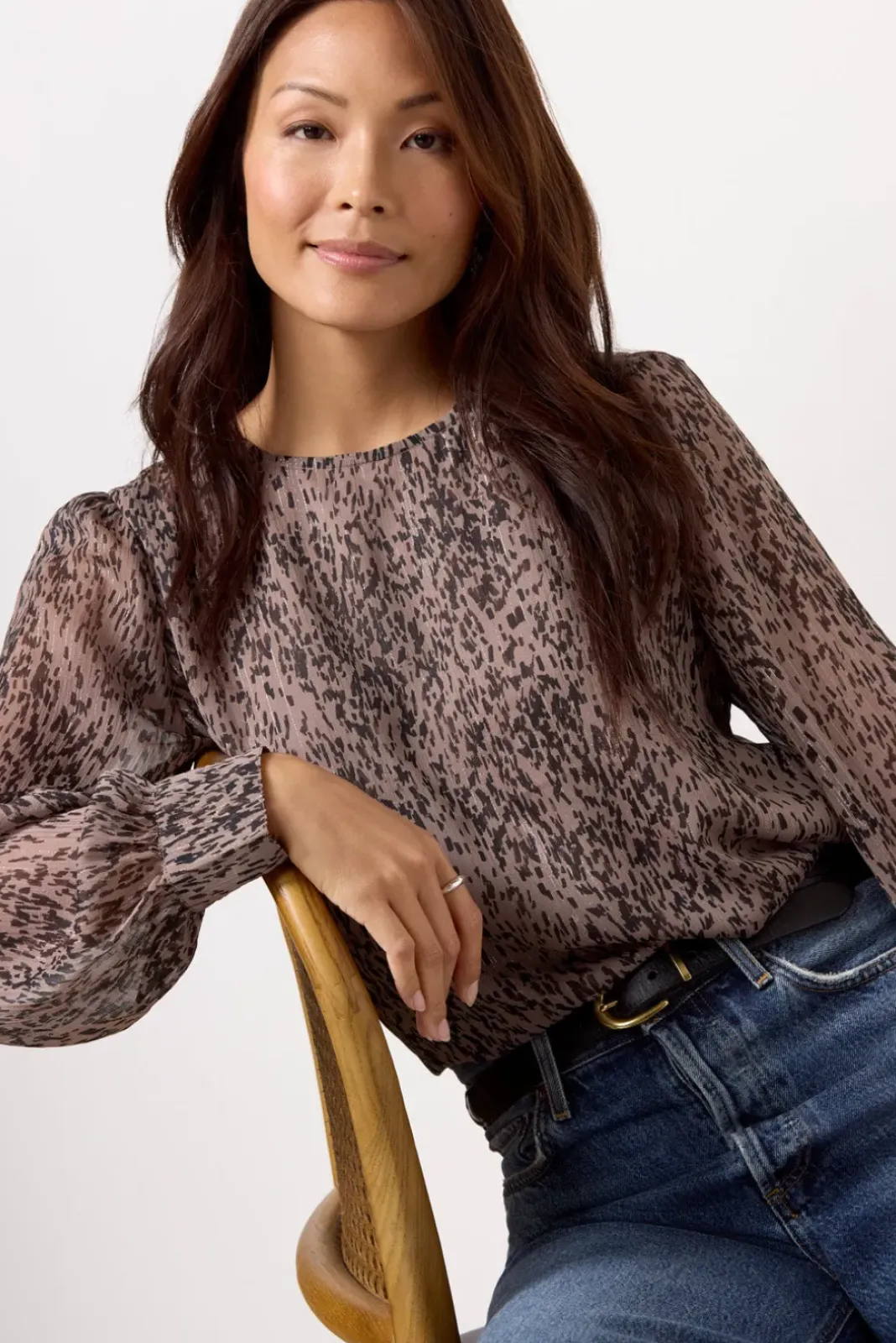 Tops & Tees<EVEREVE Ida Lurex Blouse Taupe