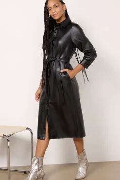 Dresses<EVEREVE Inez Vegan Dress Black