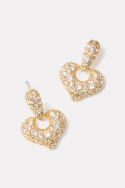 Jewelry<EVEREVE Ingrid Heart Earrings Gold