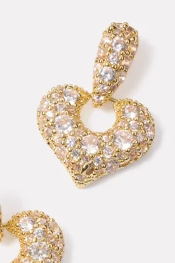 Jewelry<EVEREVE Ingrid Heart Earrings Gold