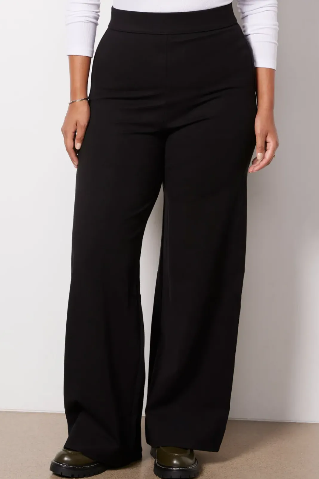 Pants & Leggings<RAG AND BONE Irina Ponte Wide Leg Pant Black