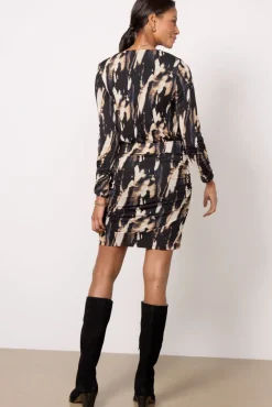 Dresses<EVEREVE Iris Mesh Bodycon Blackneutralabstract