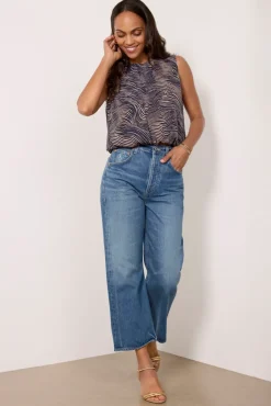 Tops & Tees<EVEREVE Isabella Bubble Tank Tan/Black