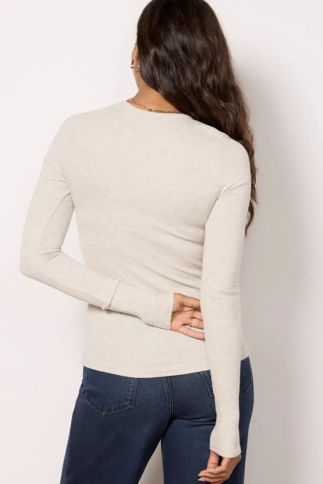 Tops & Tees<SPLENDID Isabella Shimmer Tee Oatheather