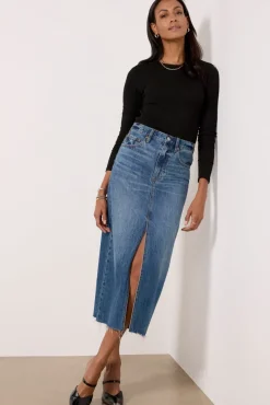 Tops & Tees<SPLENDID Isabella Shimmer Tee Black