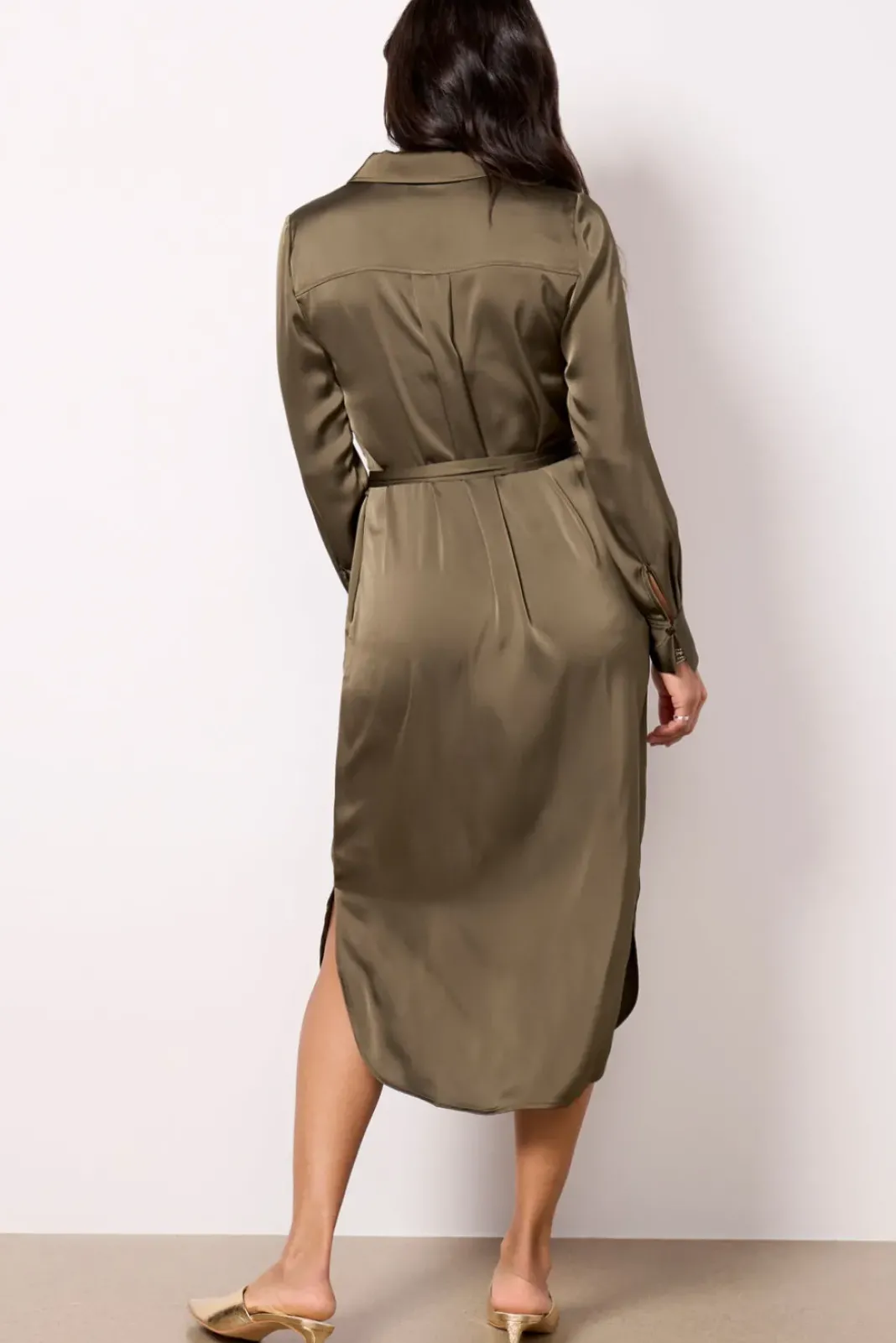 Dresses<EVEREVE Ivey Shirt Dress Olive