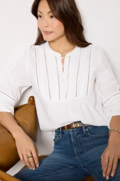 Tops & Tees<EVEREVE Jacqueline Lace Inset Blouse White