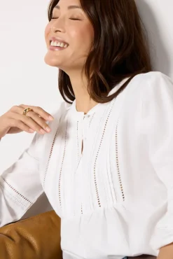 Tops & Tees<EVEREVE Jacqueline Lace Inset Blouse White