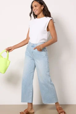 Jeans<PISTOLA Jadyn Crop Palazzo Canopystripe