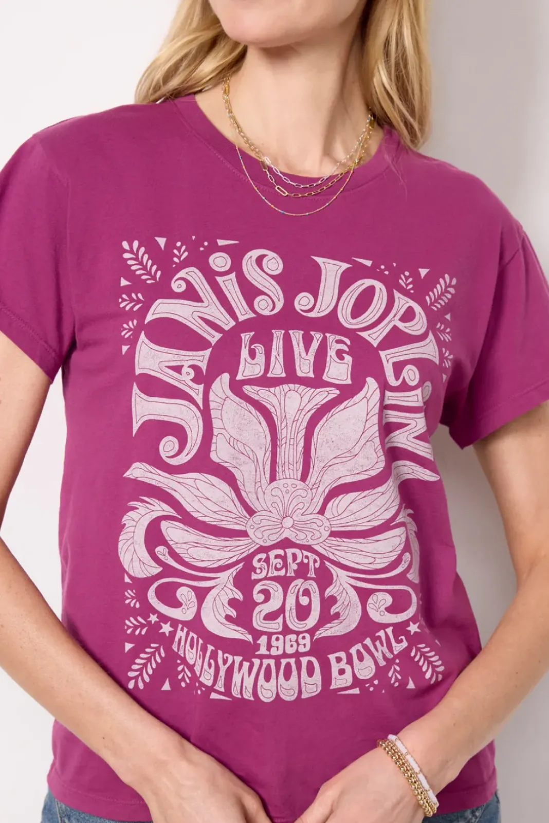 Tops & Tees<LETLUV Janis Joplin Tee Boysenberry